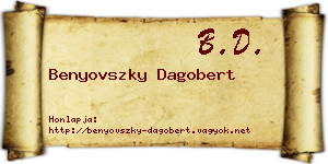 Benyovszky Dagobert névjegykártya